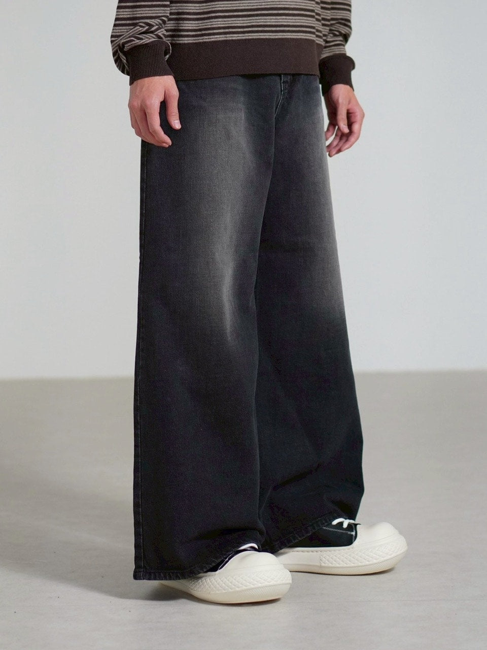 カタリスト/バギーブラックデニム　サイズ1 Chikashitsu +】buggy denim pants – PRESSING WEB SHOP