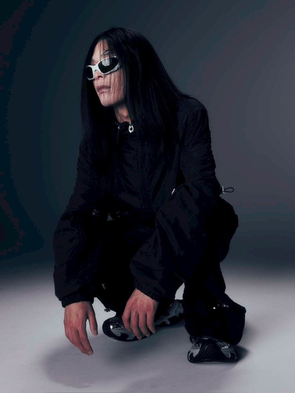 【DIG YOUR OWN GRAVE】SYN-EDGE BLOUSON /【ディグユアオウングレイブ】アシンメトリーテックブルゾン