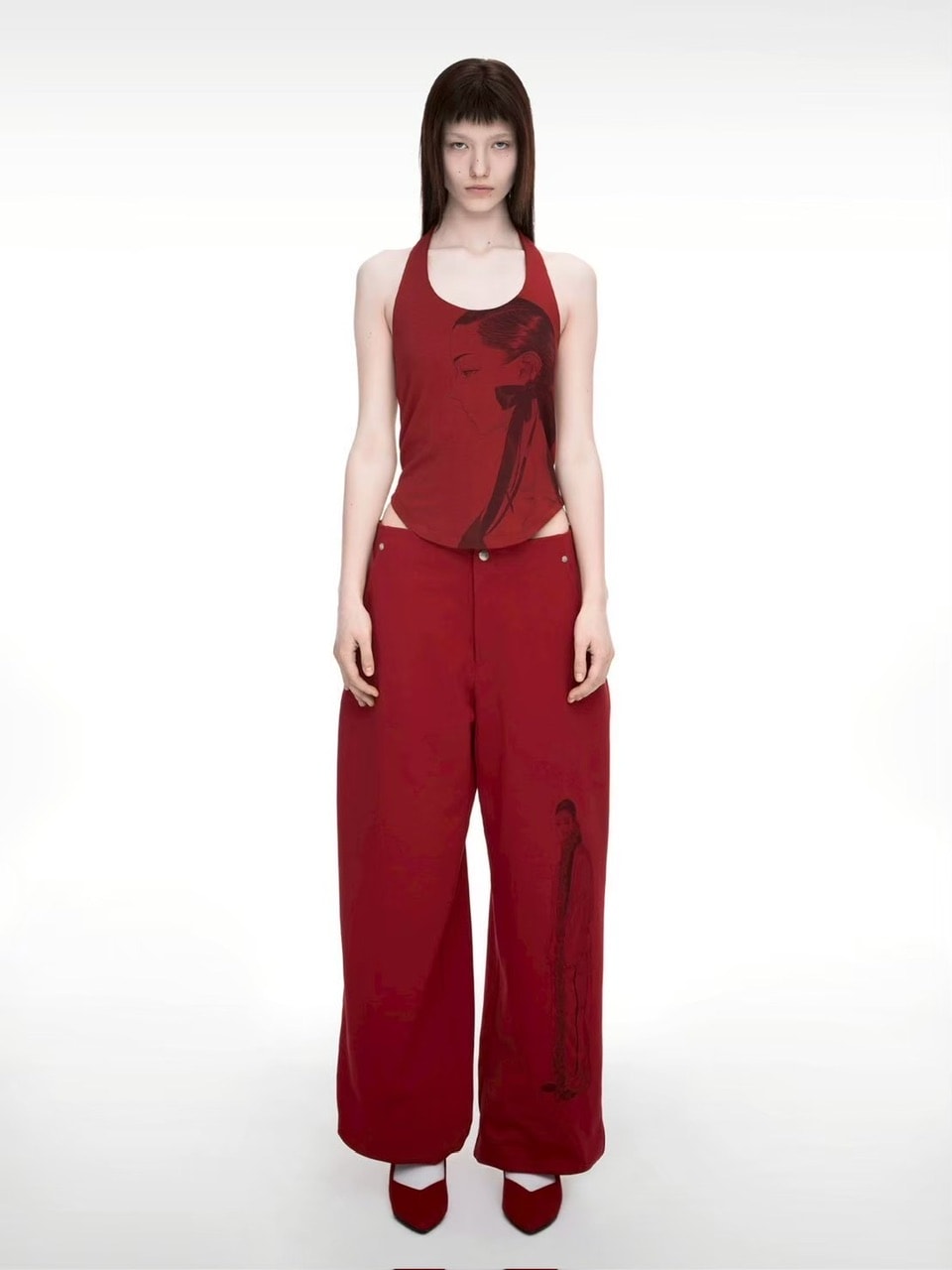 【NACHE】DRAWING SWEAT PANTS (UNISEX)