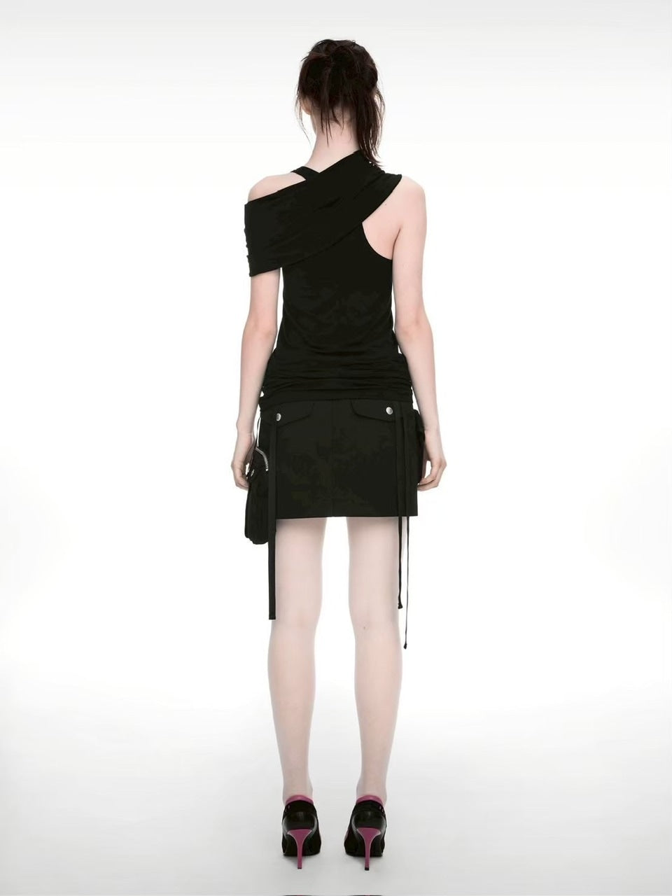 【NACHE】STRAP CARGO MINI SKIRT
