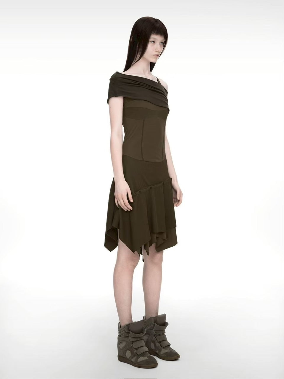【NACHE】BUSTIER LAYERED DRESS
