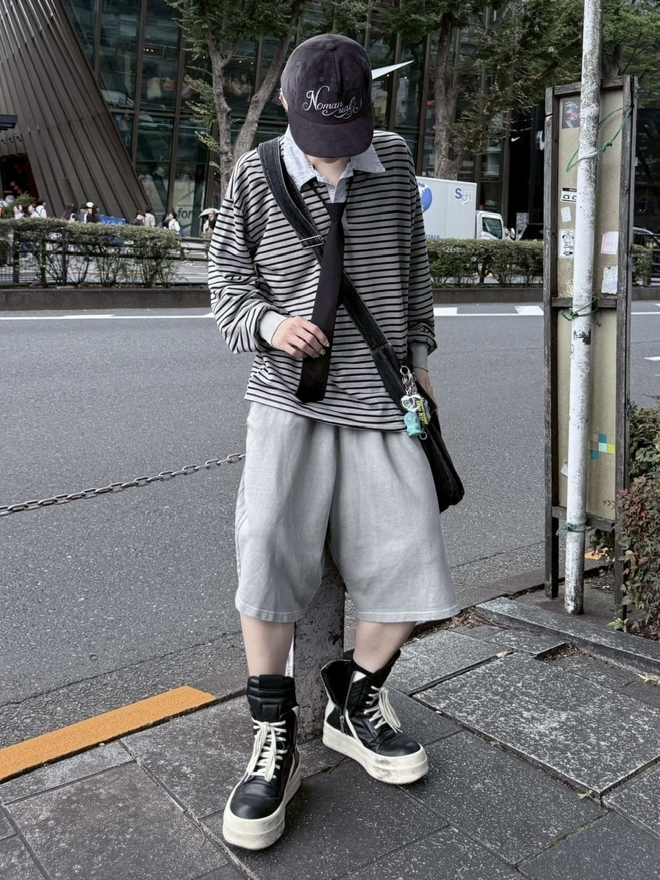 受注制【nmtc +】border long sleeve / 【エヌエムティーシープラス】襟付きボーダー長袖Tシャツ (2color)