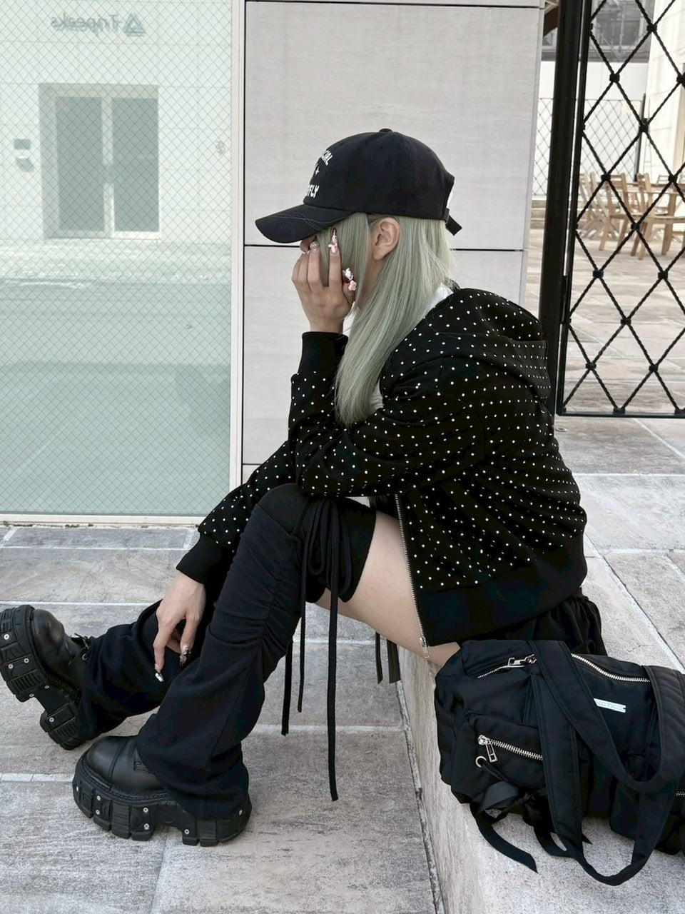 受注制【nmtc +】dot zip up hoodie / 【エヌエムティーシープラス】ドットジップパーカー (2color)