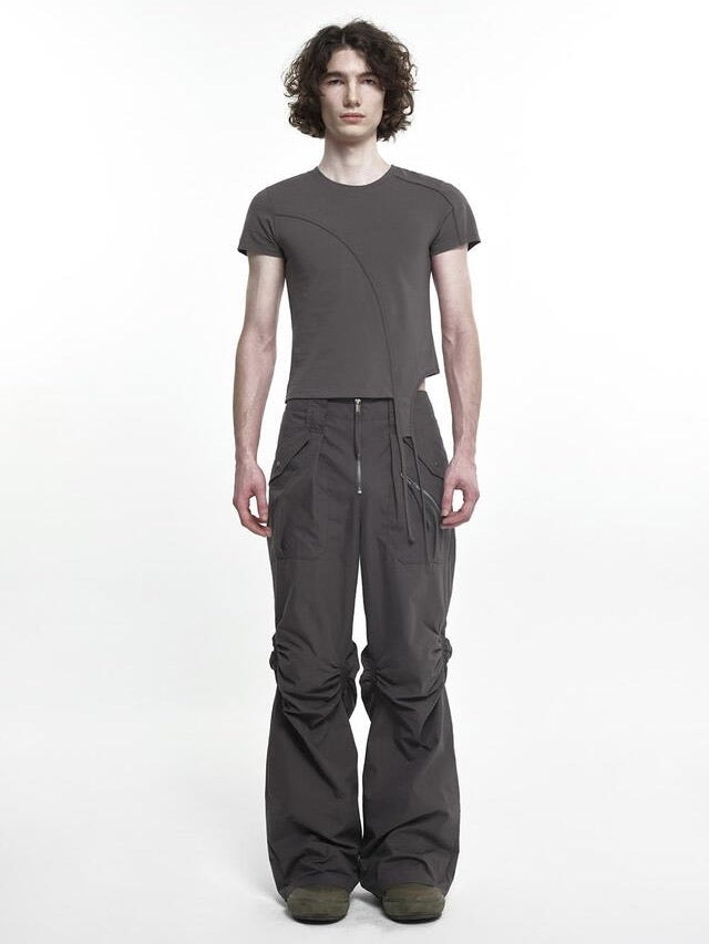 【NACHE】EXPOSURE ZIP DETAIL PANTS (UNISEX)