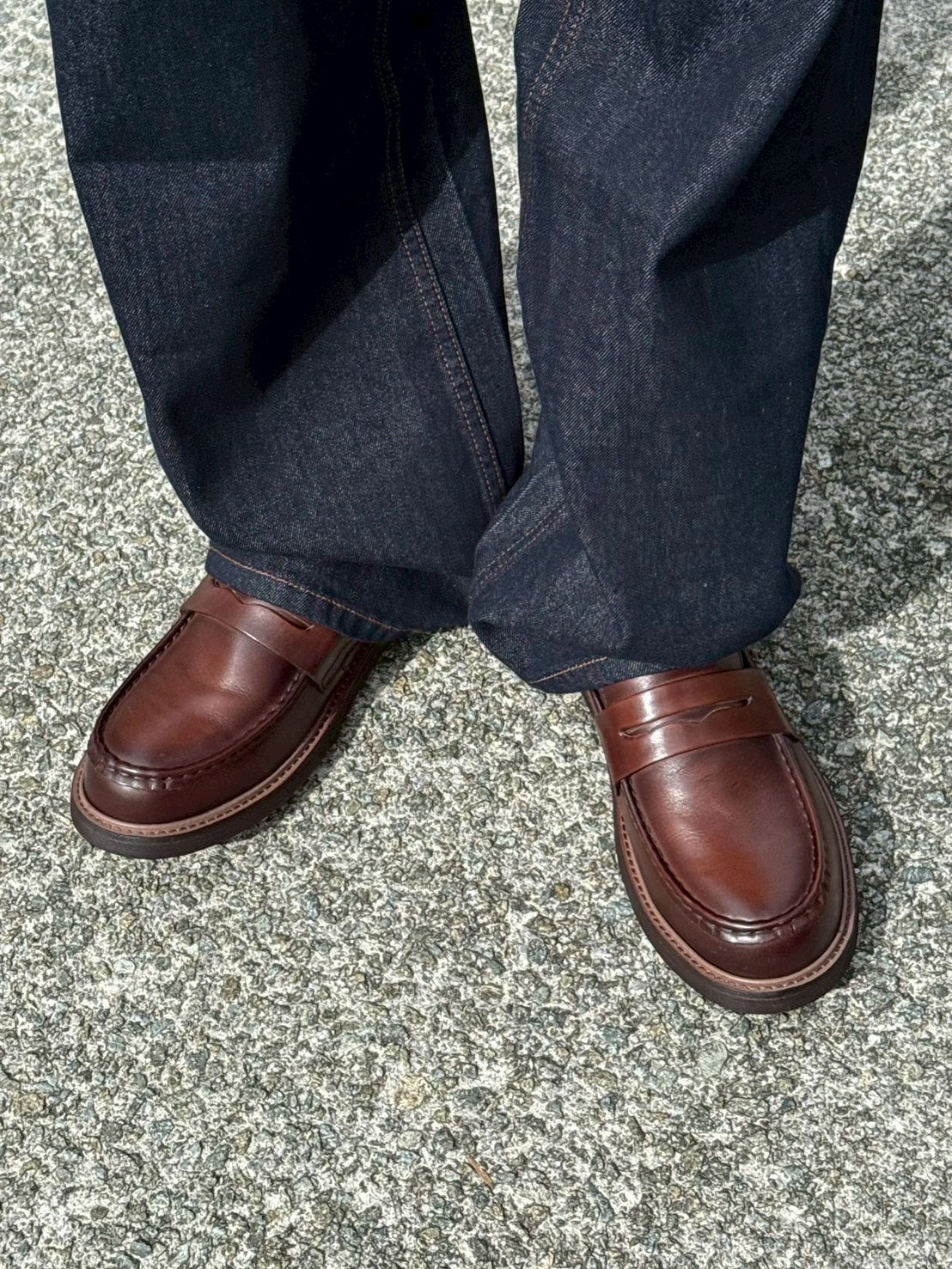 受注制【Chikashitsu +】semi wide rigid denim pants / 【チカシツプラス】セミワイドリジッドデニムパンツ (2color)