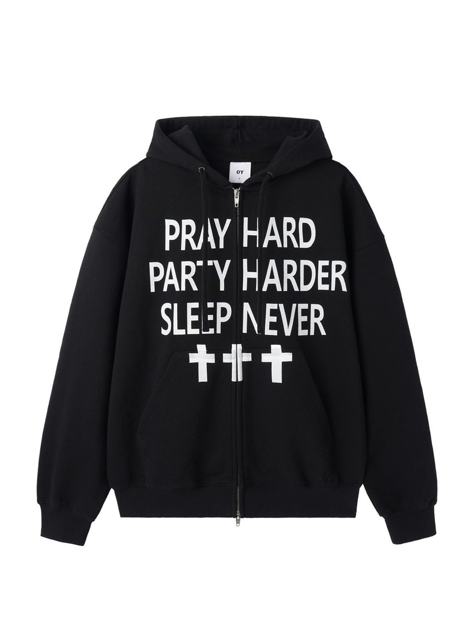 【OY】PRAY HARD HOODIE ZIP UP