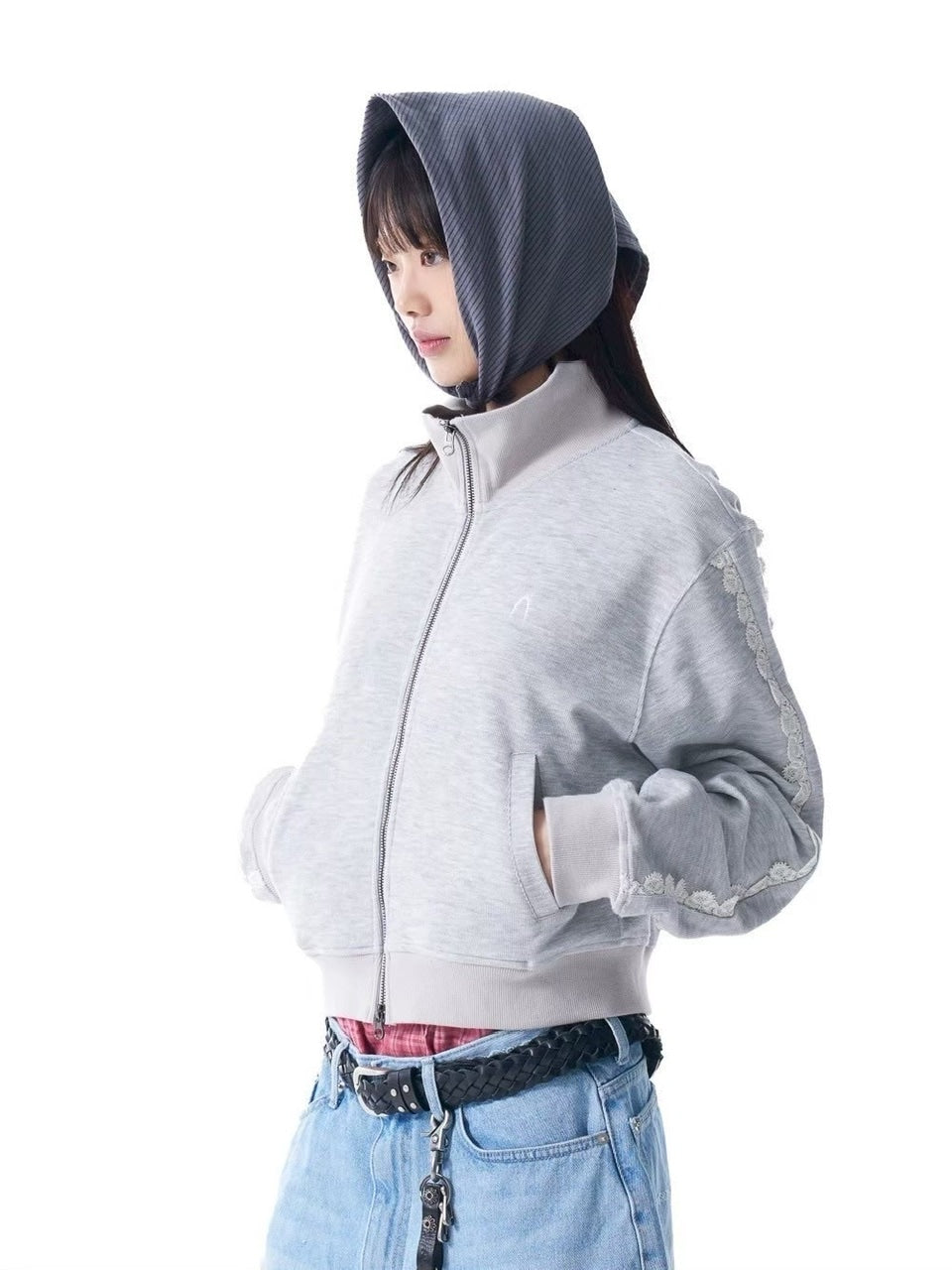 【AAKAM】Check Pattern Scarf