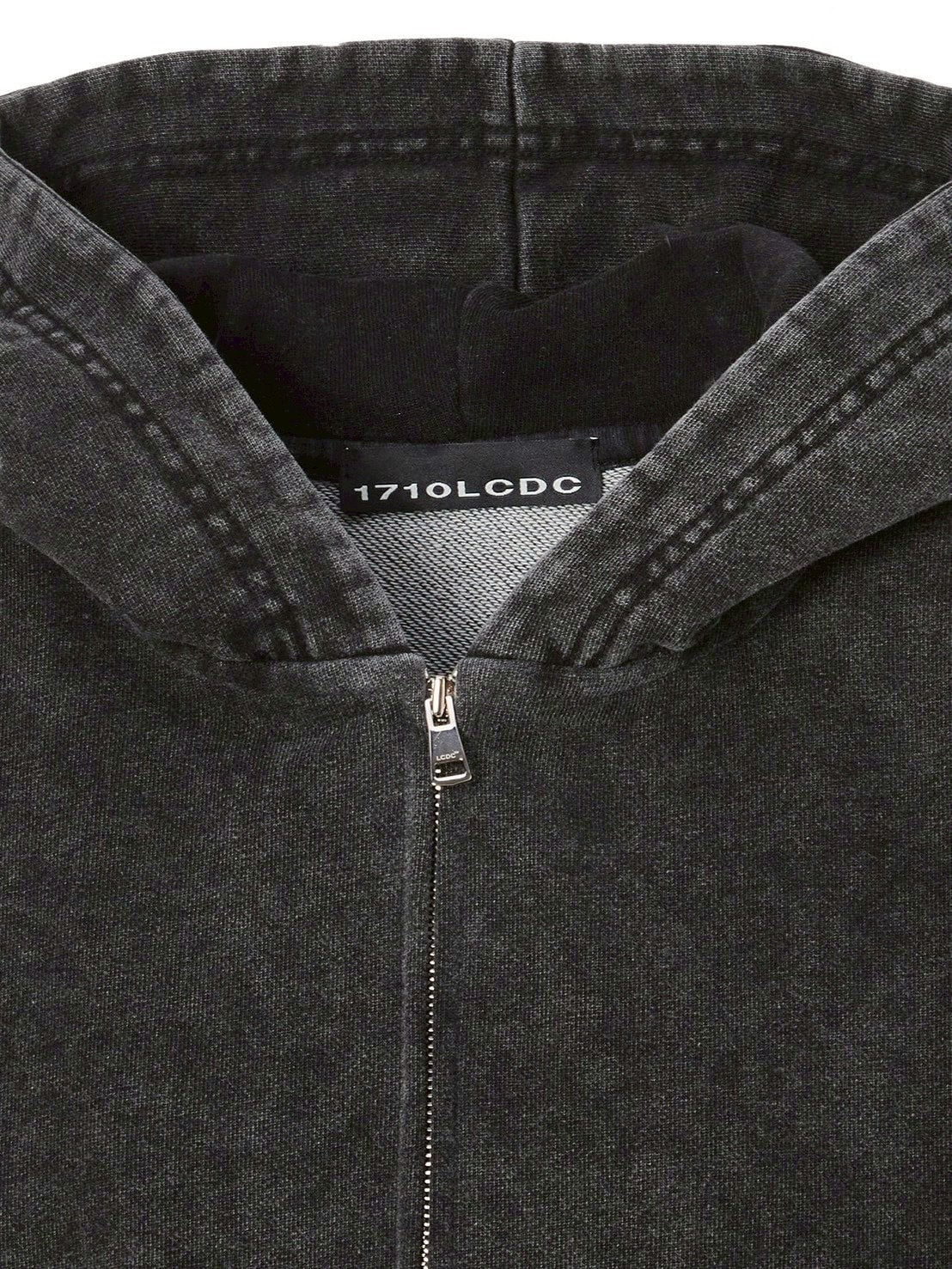 【LCDC】SNOW WASHED ZIP-FRONT HOODIE / 【エルシーディーシー・ティーエム】スノーウォッシュジップフロントパーカー