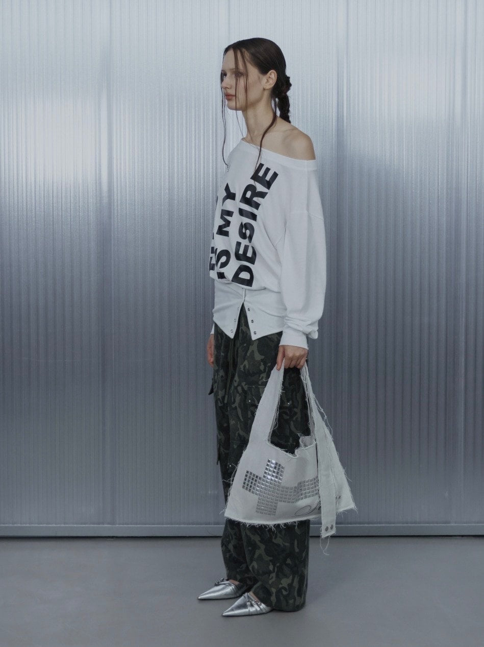 【SETUP‐EXE】BOLD LETTERING LOOSE TOP / 【セットアップエグゼ】ボールドレタリングルーズ長袖Ｔシャツ