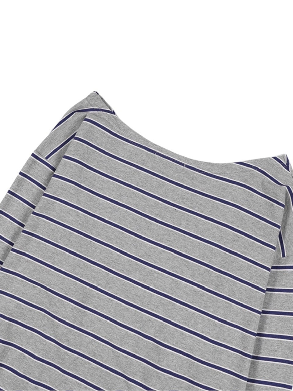 【FANCY CLUB】STRIPE ONE-SHOULDER SWEATSHIRT / 【ファンシークラブ】ストライプワンショルダースウェット長袖Ｔシャツ