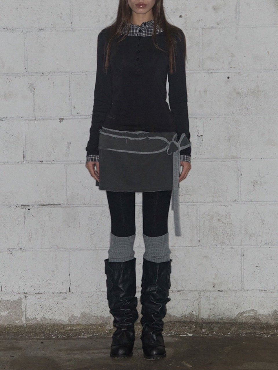 【FANCY CLUB】SHIRT LAYERED LONG SLEEVE / 【ファンシークラブ】シャツレイヤード長袖Ｔシャツ