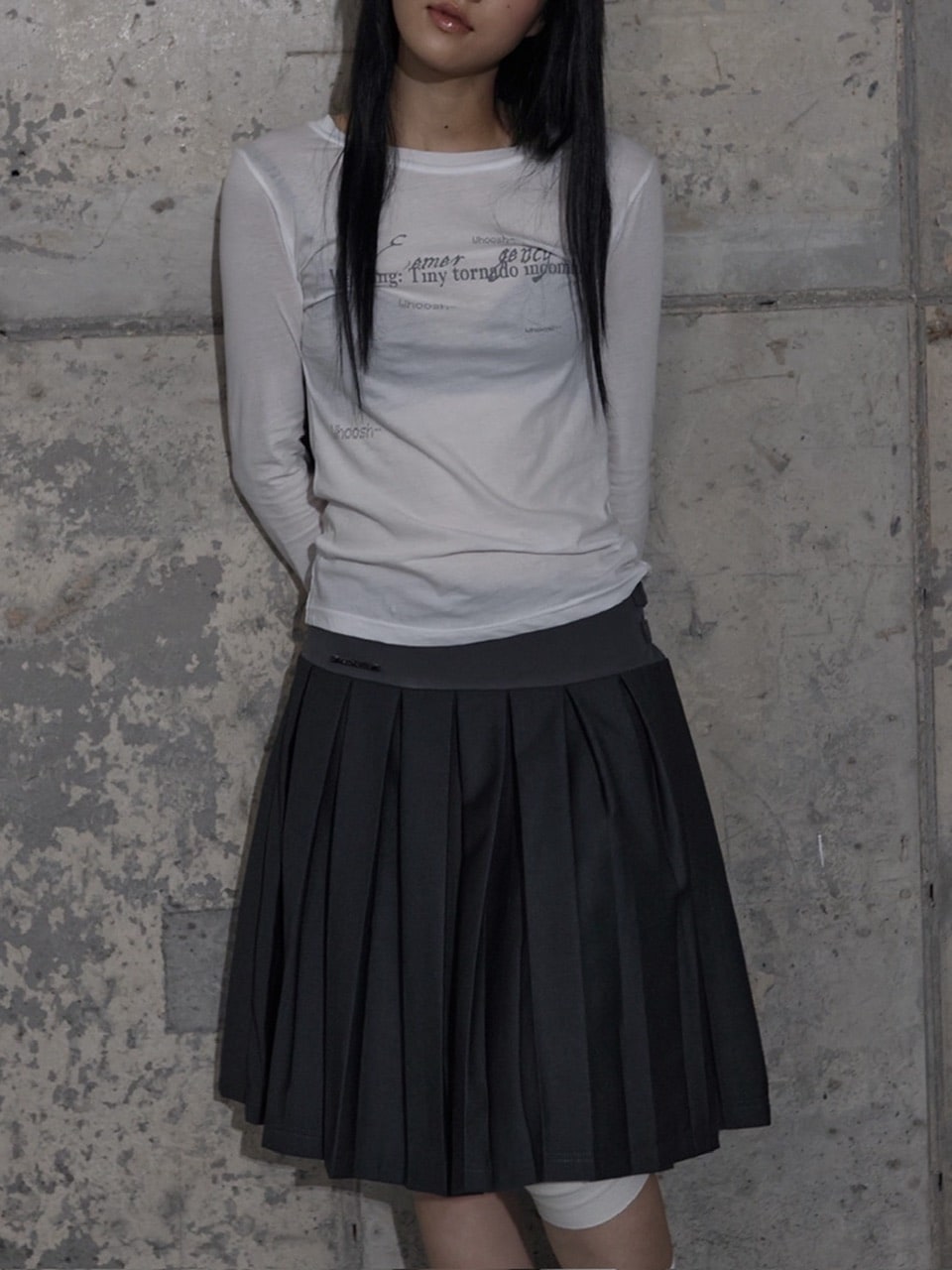 【FANCY CLUB】BACK CROSS LONG SLEEVE / 【ファンシークラブ】バッククロス長袖Ｔシャツ