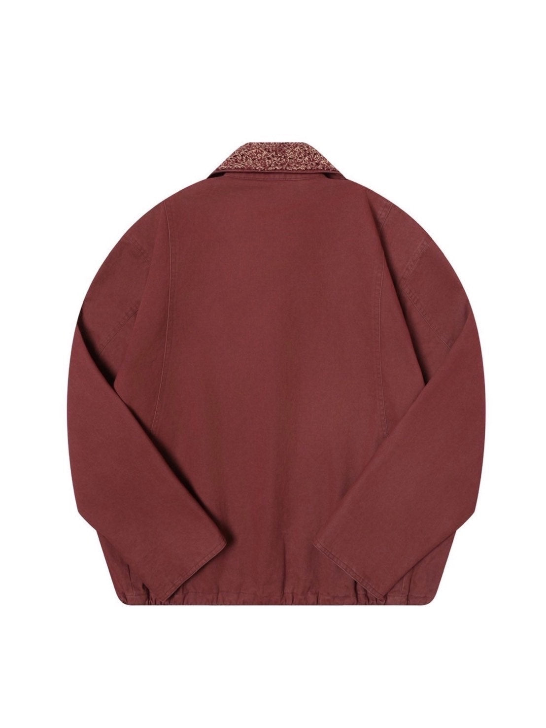 【TGNS】Openwork Knit Collar And Curved Pocket Jacket / 【ツーガンズ】ニットカラーカーブポケットワークジャケット