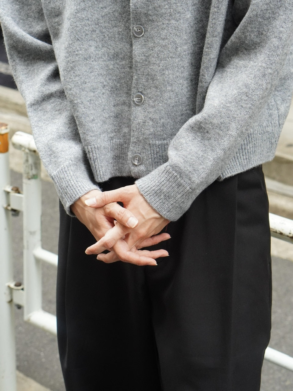 東京店WEB限定受注制【Chikashitsu +】soft touch crew neck knit cardigan / 【チカシツプラス】ソフトタッチクルーネックニットカーディガン (4color)