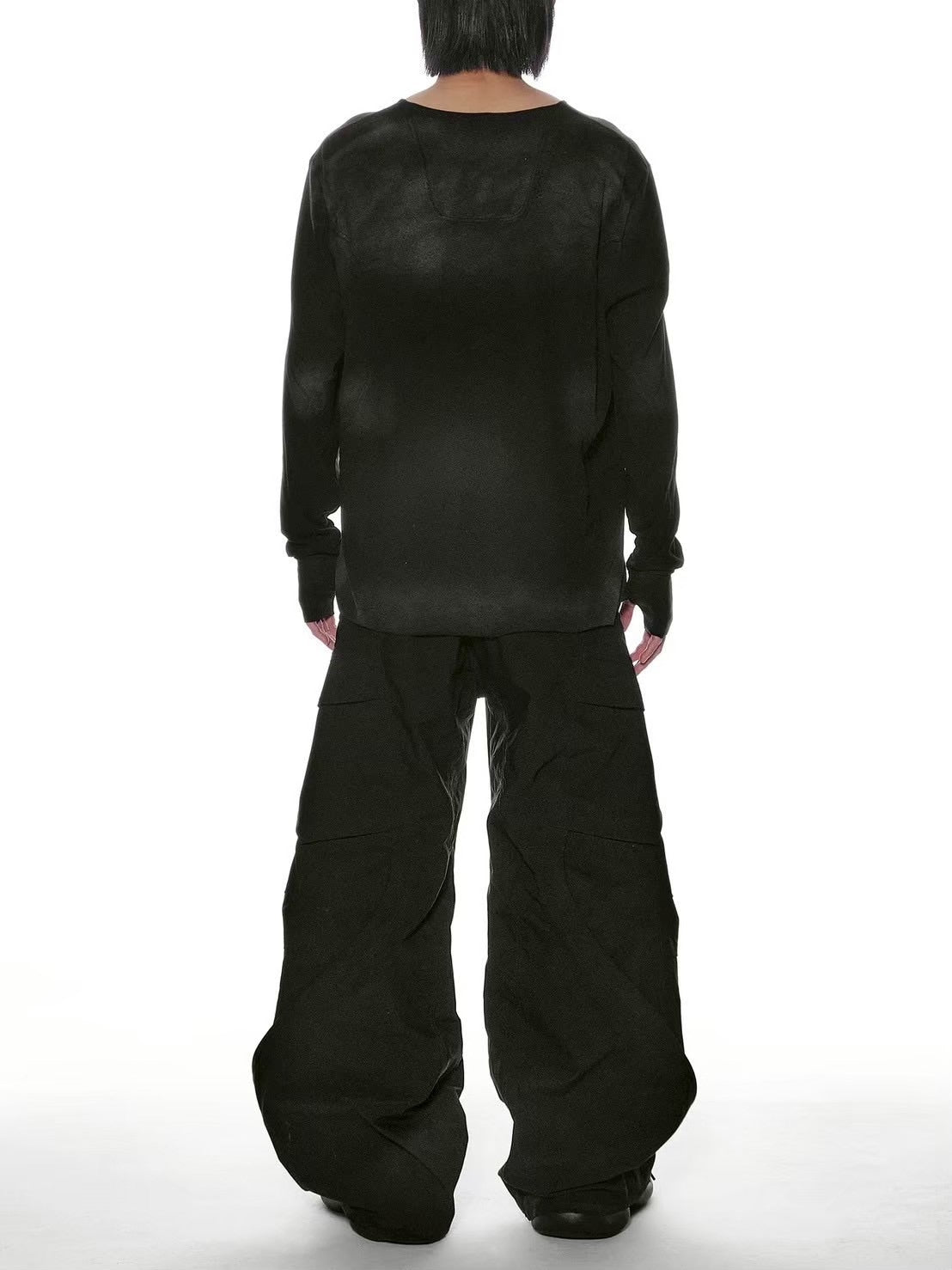 【d5ove】Basic Washed Long-sleeved Tee / 【ダヴ】スモークウォッシュド長袖Ｔシャツ