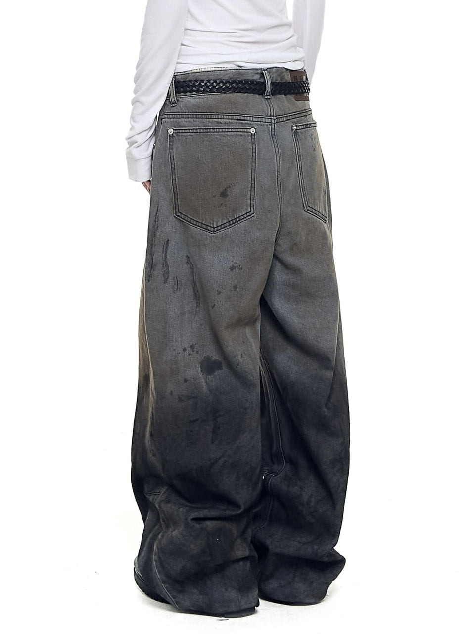 12/21再入荷【AAKAM】Dirty Gradation Denim Pants