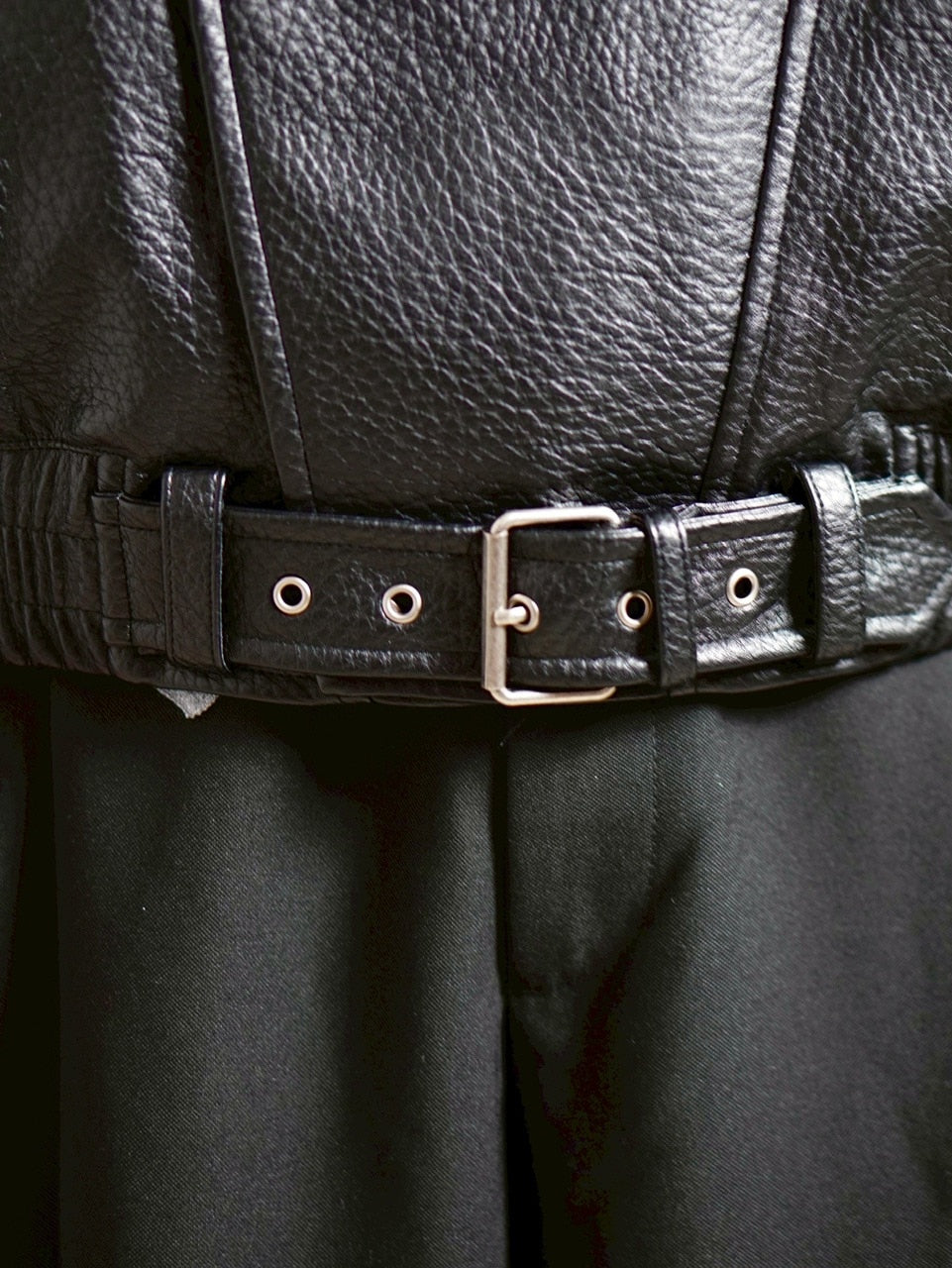 受注制【Chikashitsu +】high neck non-leather bomber jacket (2color
