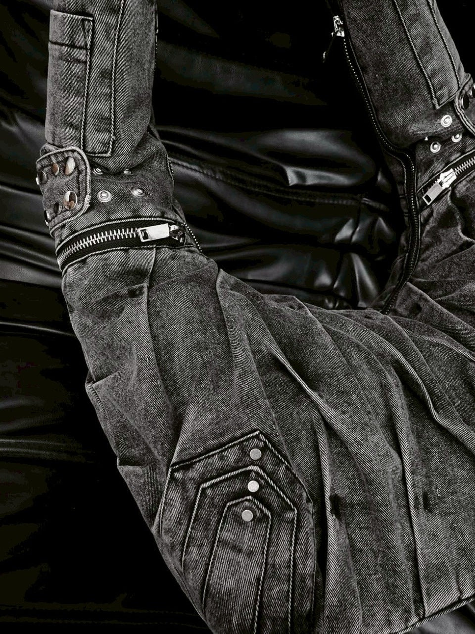 1/2 20:00再販【RICH】Crinkle Denim Stone Washed Bag / 【リッチ】ストーンウォッシュドデニムショルダーバッグ