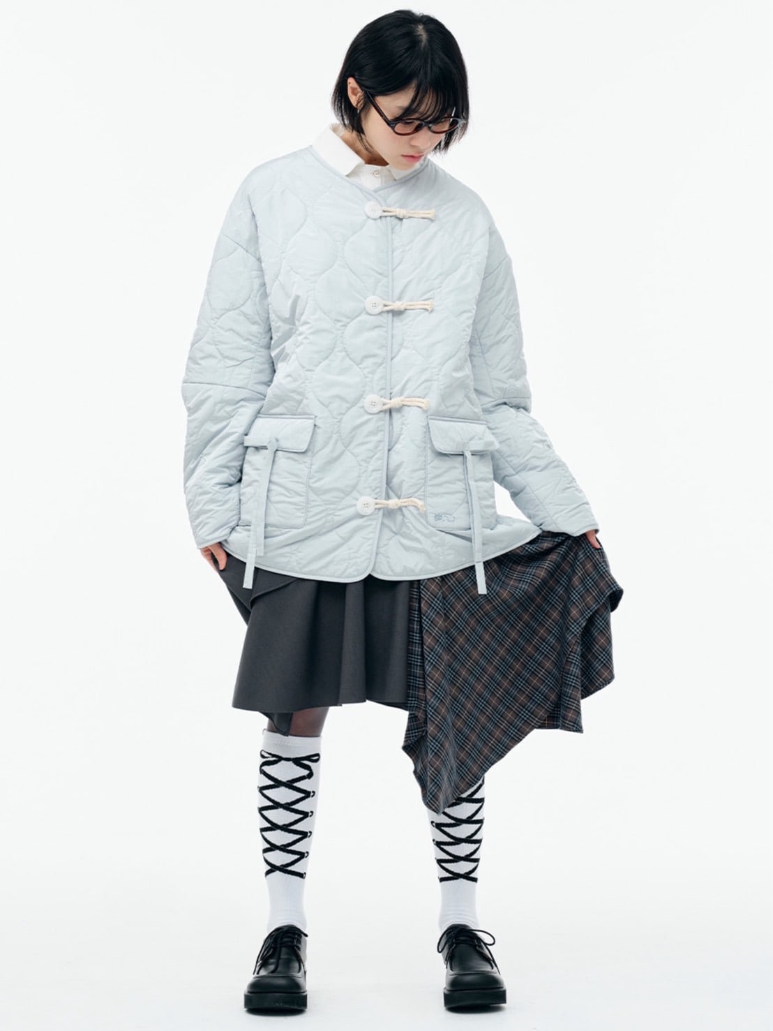 【TUOMIO】LAYERED ASYMMETRIC SKIRT / 【トゥオミオ】レイヤードアシンメトリースカート