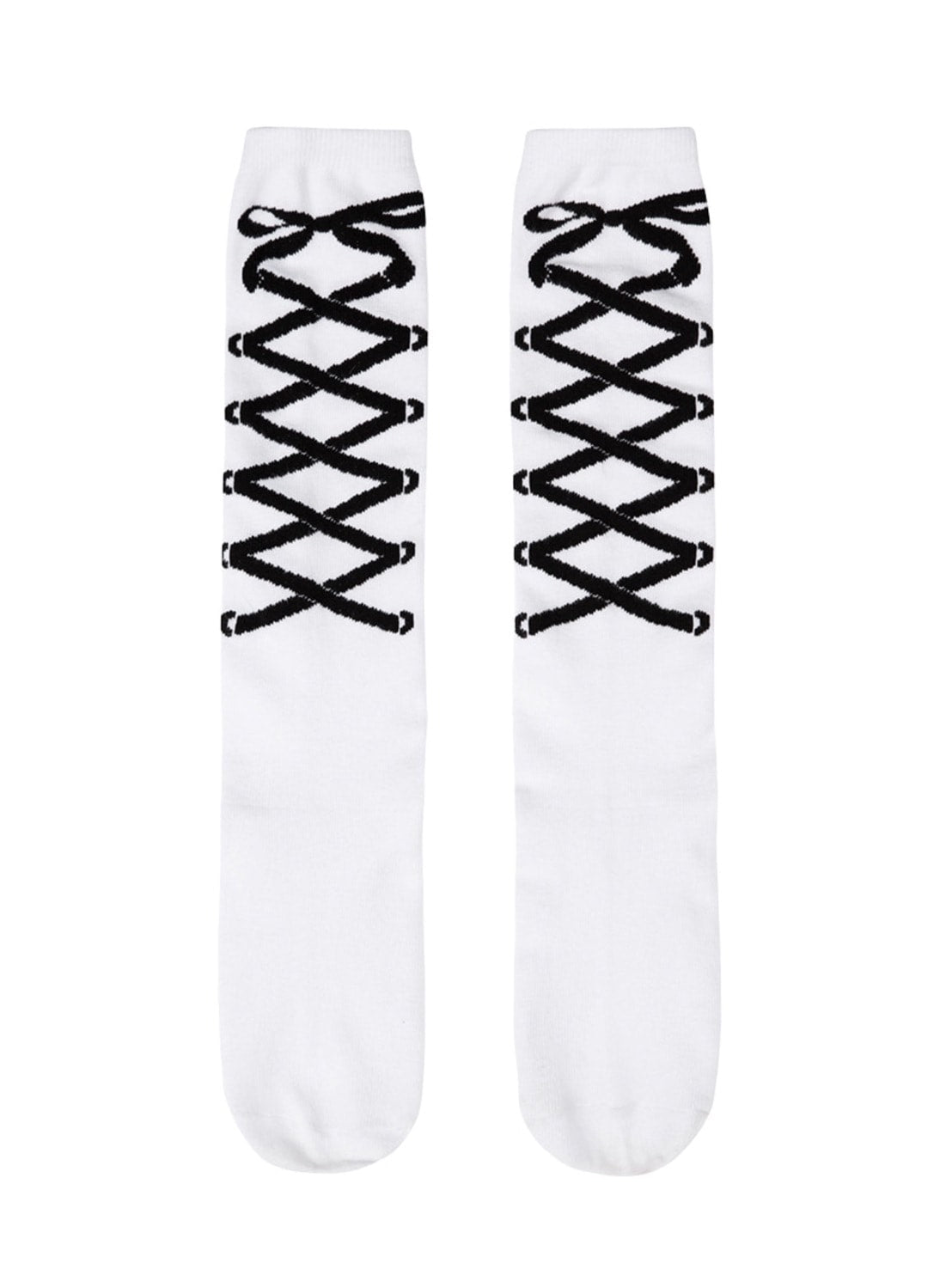 【TUOMIO】RIBBON GRAPHIC KNEE SOCKS / 【トゥオミオ】リボングラフィックニーソックス