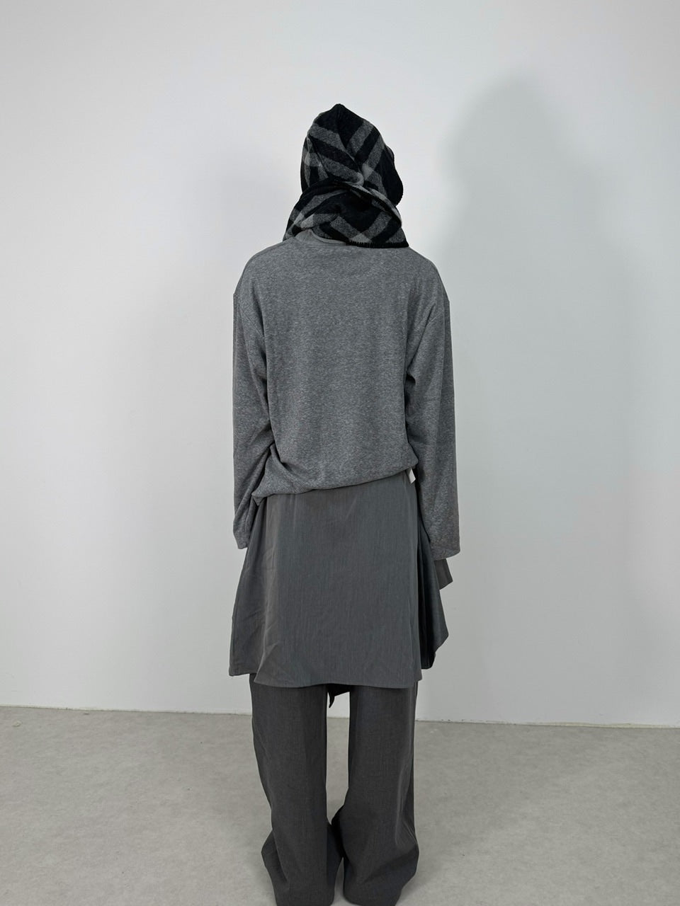 国際配送【Nerd out XU】knit hood muffler / 【ナードアウトエックスユー】ニットフードマフラー (2color)