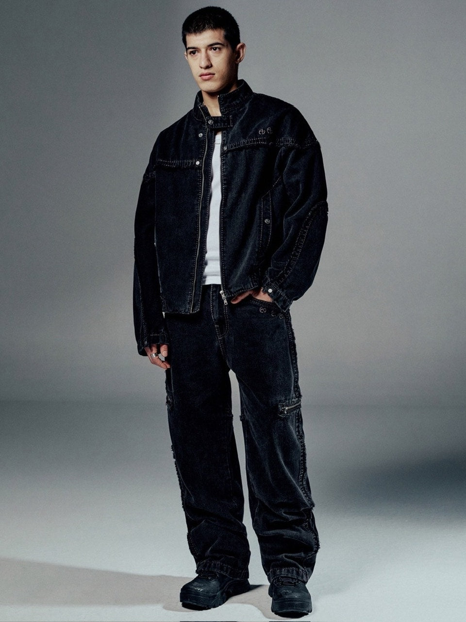 NOMANUAL】NO RELIGION DENIM RIDER JACKET – PRESSING WEB SHOP