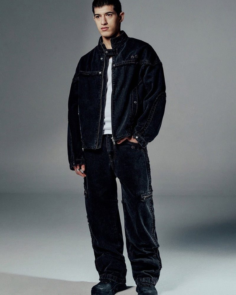 【NOMANUAL】NO RELIGION DENIM RIDER JACKET