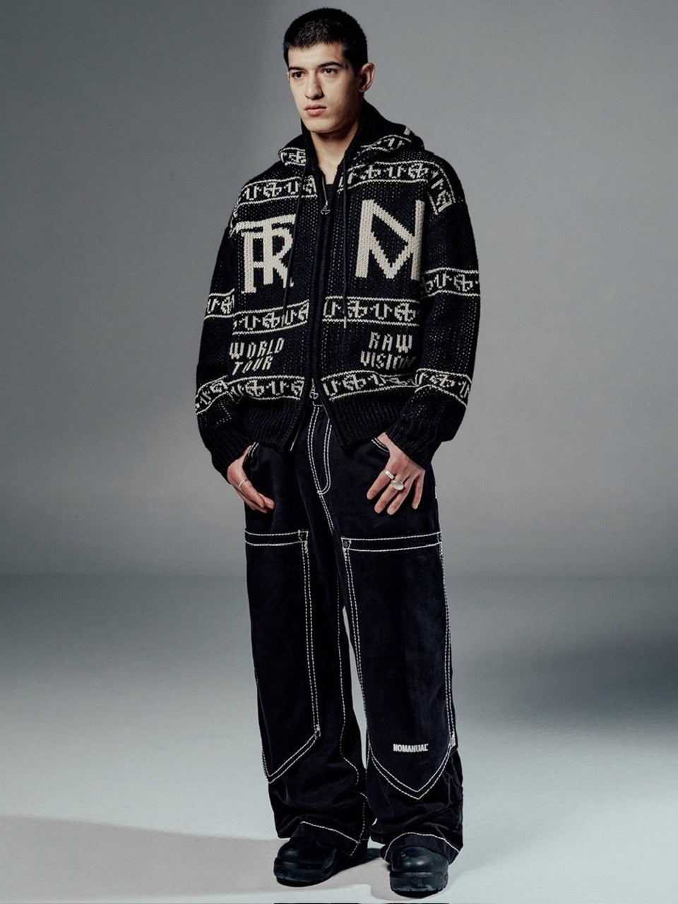 【NOMANUAL】NO RELIGION DOUBLE KNEE PANTS