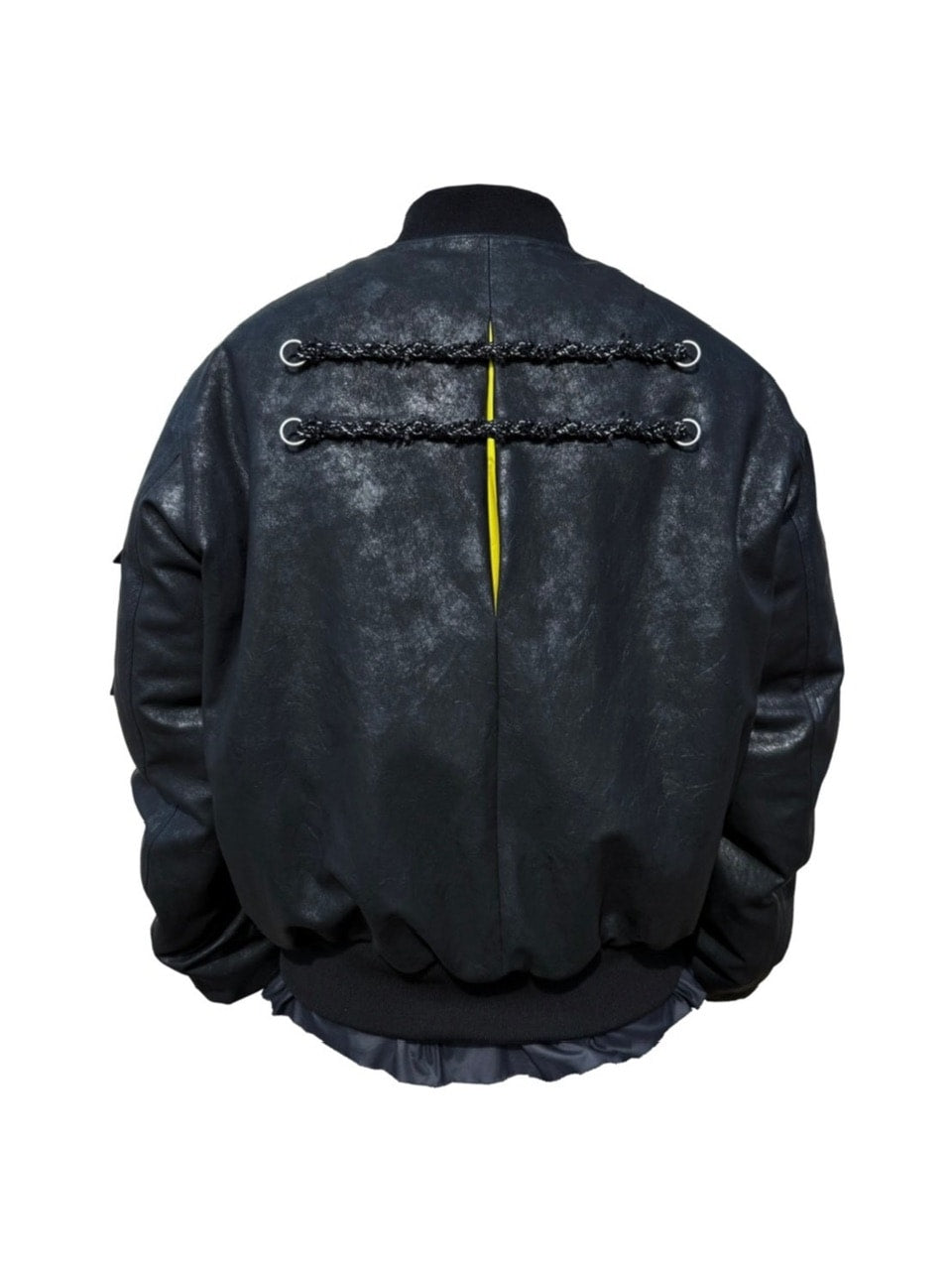 【BEBOF】Cracked fake leather jacket / 【ビーボフ】クラックフェイクレザージャケット