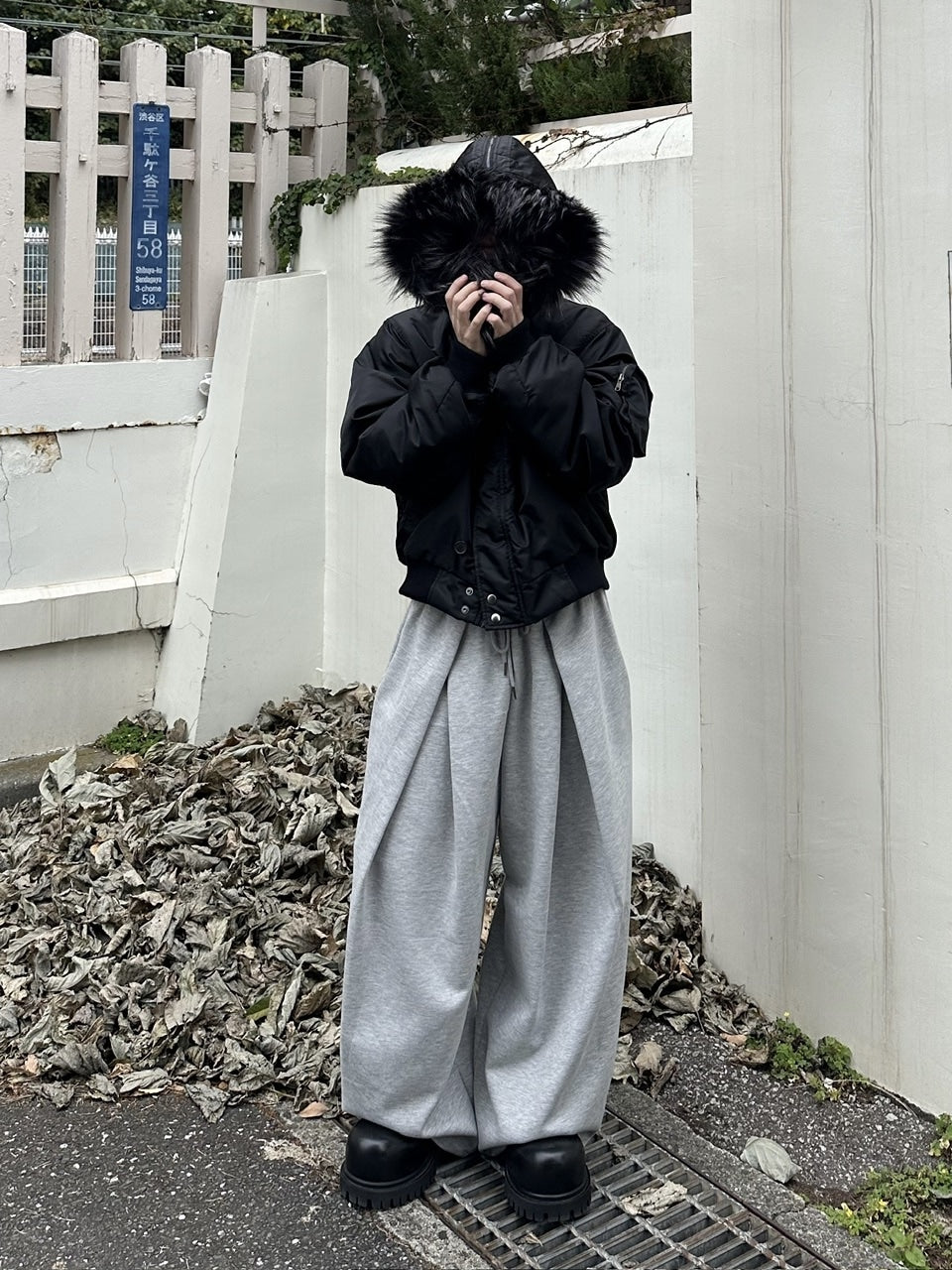 大阪店WEB限定受注制【Chikashitsu +】double tuck balloon sweat pants / 【チカシツプラス】ダブルタックバルーンスウェットパンツ (2color)