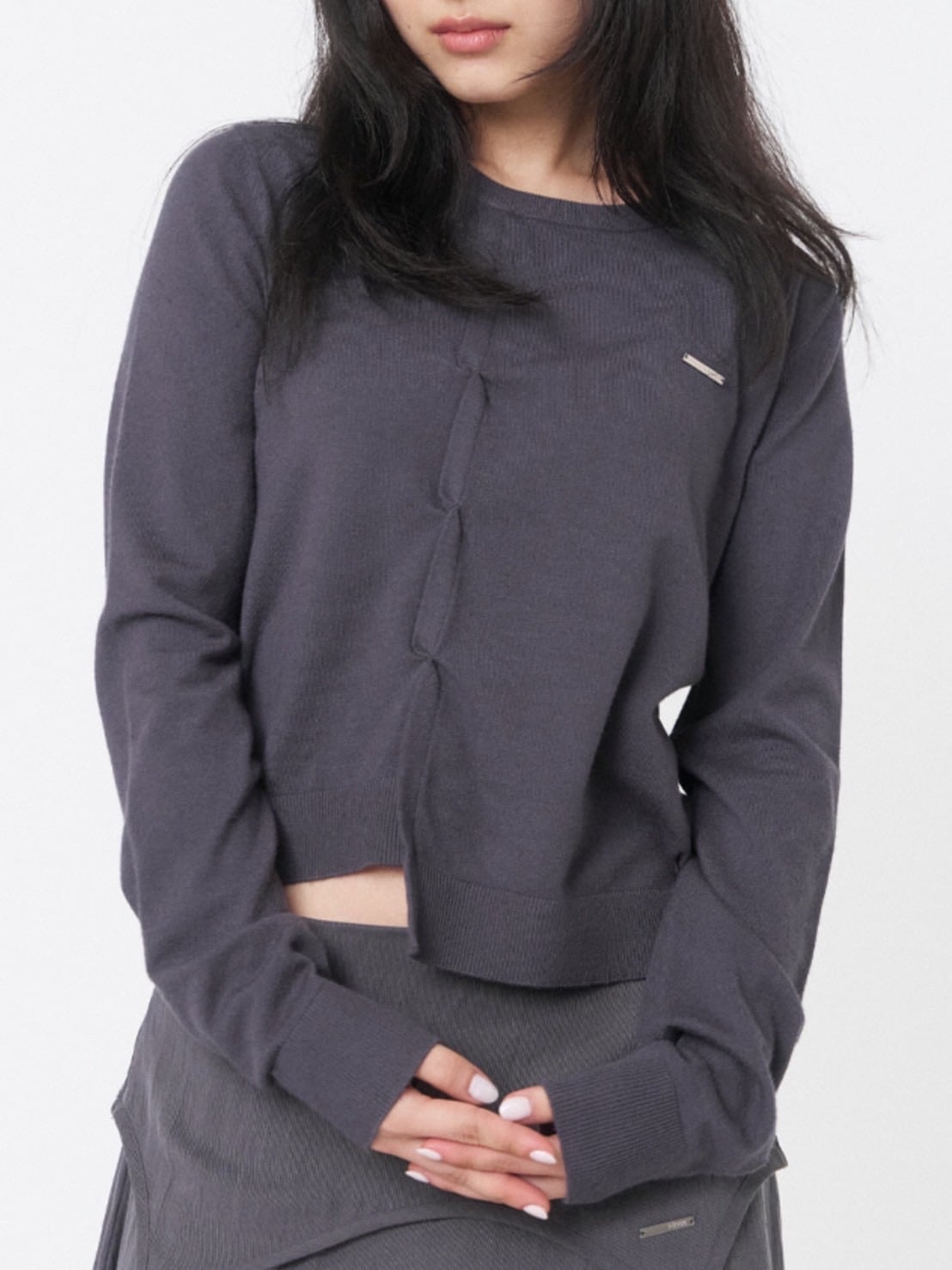 【Miseki seoul】Origami pleats knit top