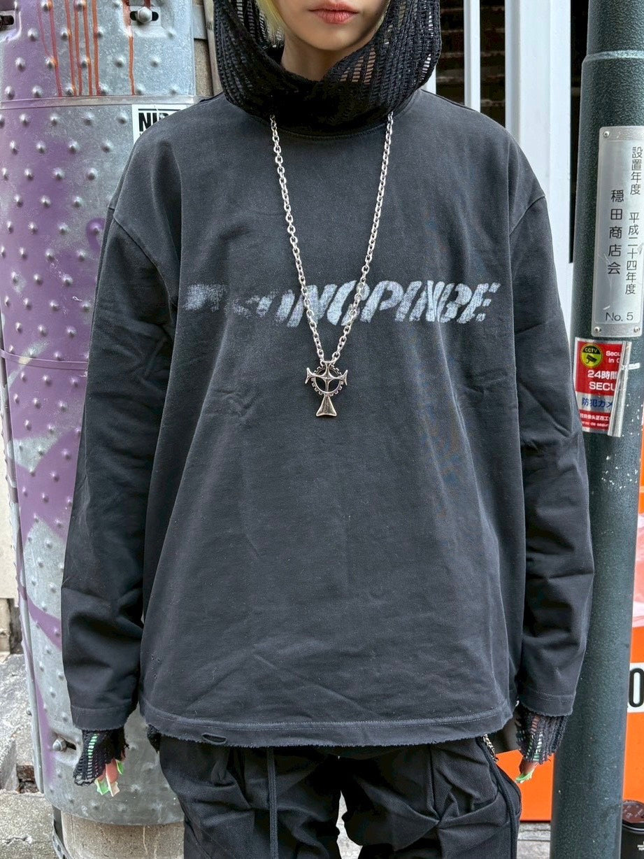 【Never mind the XU】washed long sleeve / 【ネバーマインドザエックスユー】ウォッシュ長袖Tシャツ (2color)