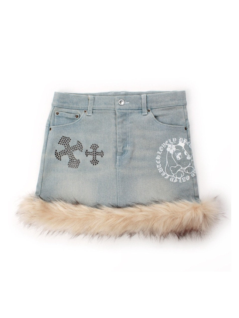 【GALFY】ぎゃるちゃんファーデニムミニ