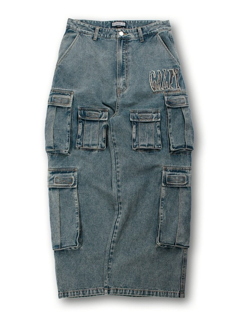 【GALFY】ぐるグニャデニムカーゴ