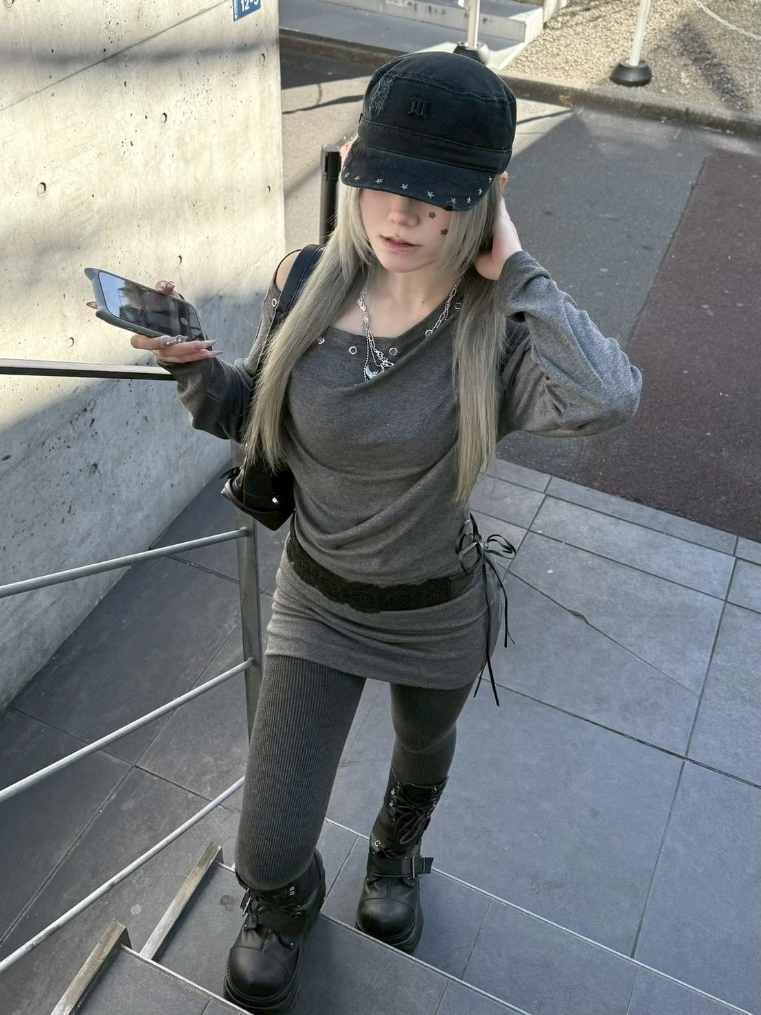 受注制【nmtc +】eyelet onepiece / 【エヌエムティーシープラス】アイレットワンピース (2color)