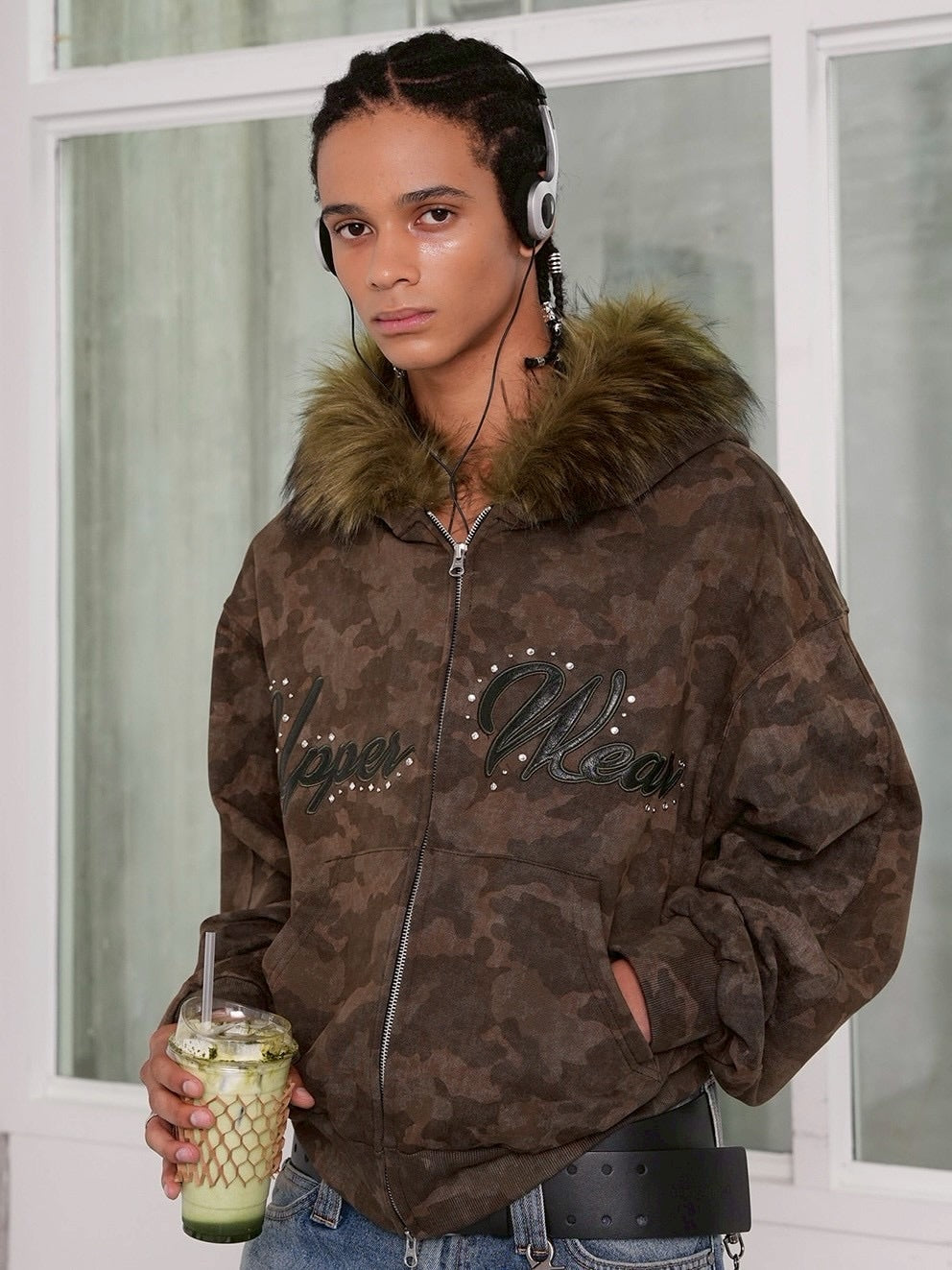 【ESC STUDIO】Upper wear zip-up hoodie