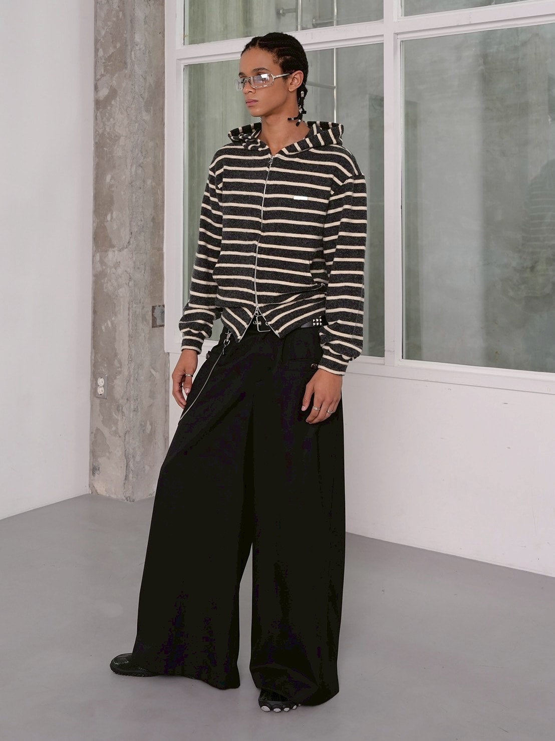 【ESC STUDIO】Bag buckle detail wide pants