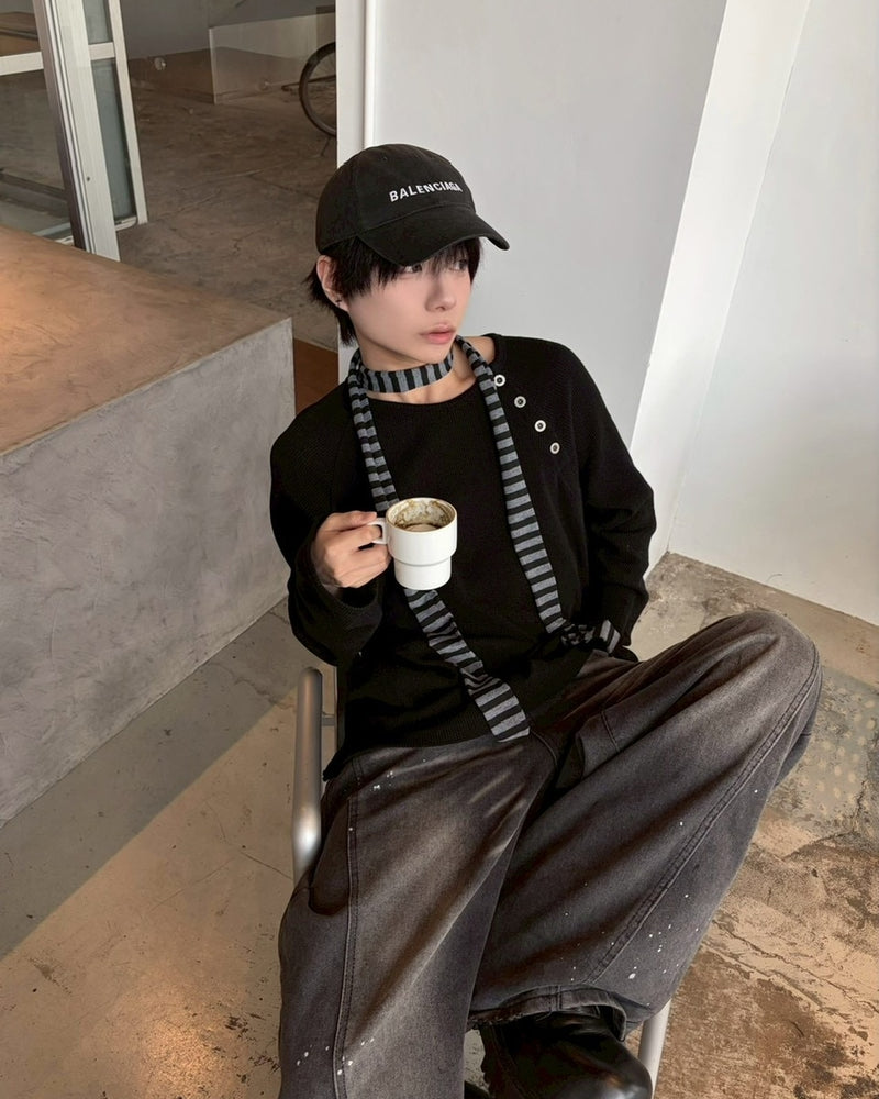 国際配送【LUV CODE】stripe scarf