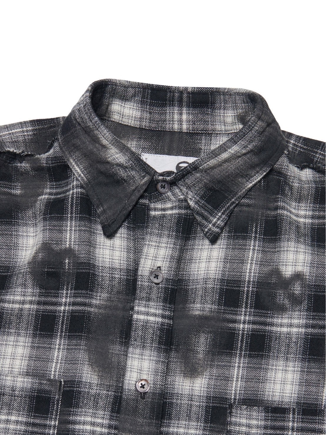 【AAPE X NOMANUAL】AAPE X NOMANUAL SPRAYED SYMBOL CHECK SHIRT