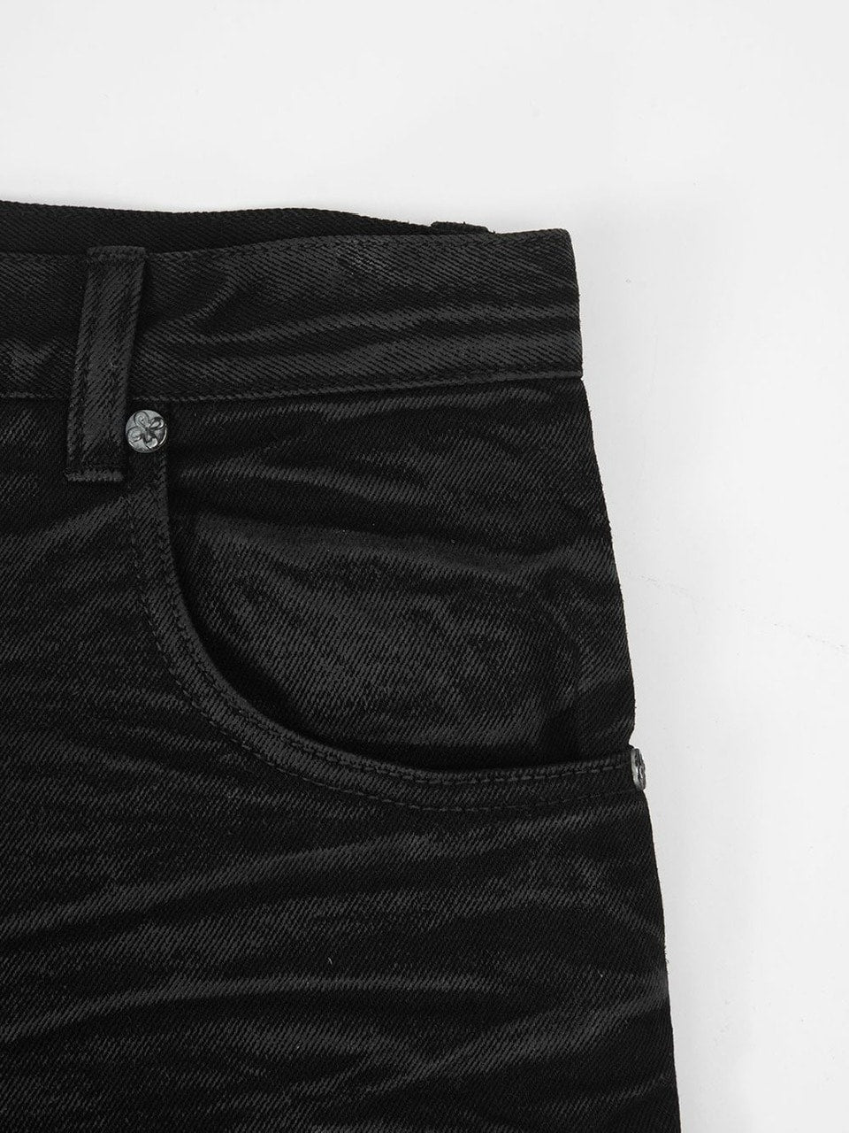 【SURGERY】surgery bone cutting wide burnished pants / 【サージェリー】サージェリー ボーン カッティング デニム ワイド パンツ