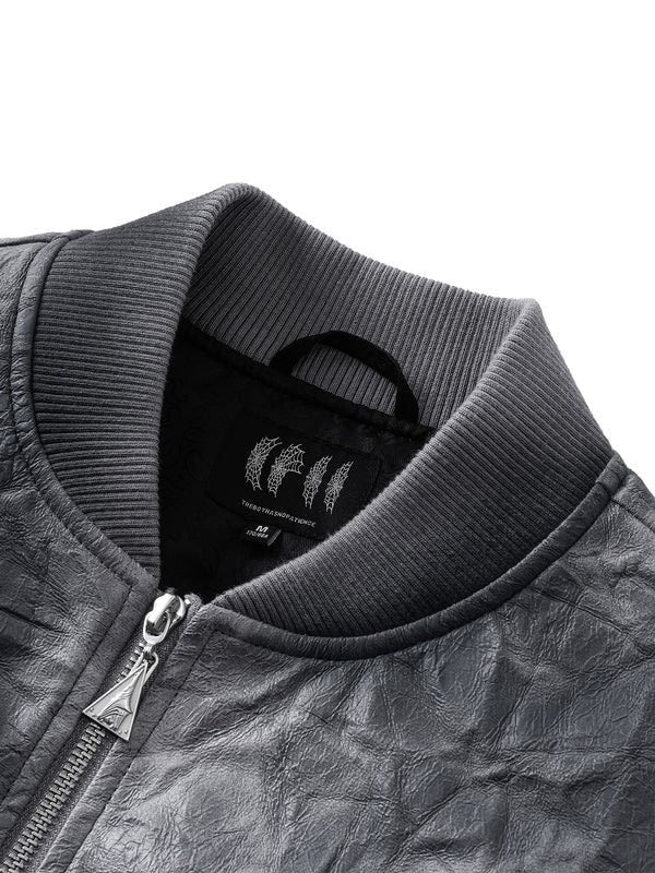 【The Boy Has No Patience】Pleated Spray Color Ma1 Jacket / 【ザボーイハズノーペーシェンス】スプレーカラーシャーリングMA1ブルゾン