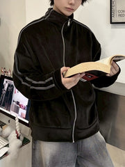 受注制【LUV CODE】velours track jacket (3color)