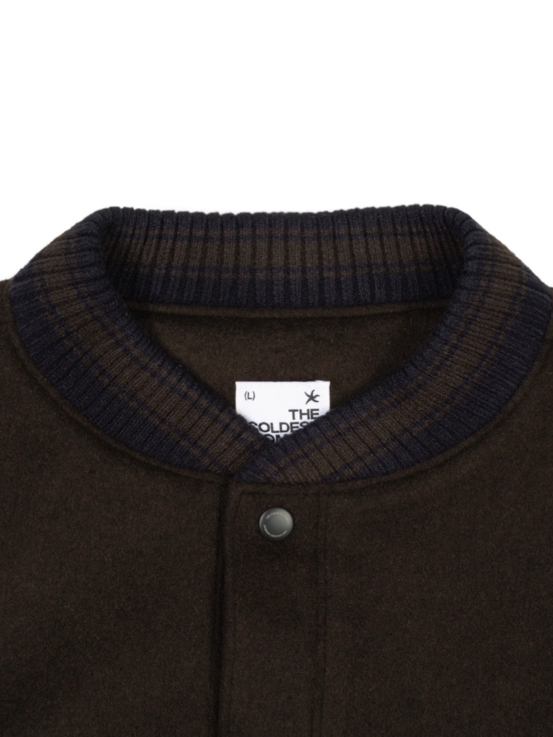 【THECOLDESTMOMENT】TCM mini logo varsity jacket