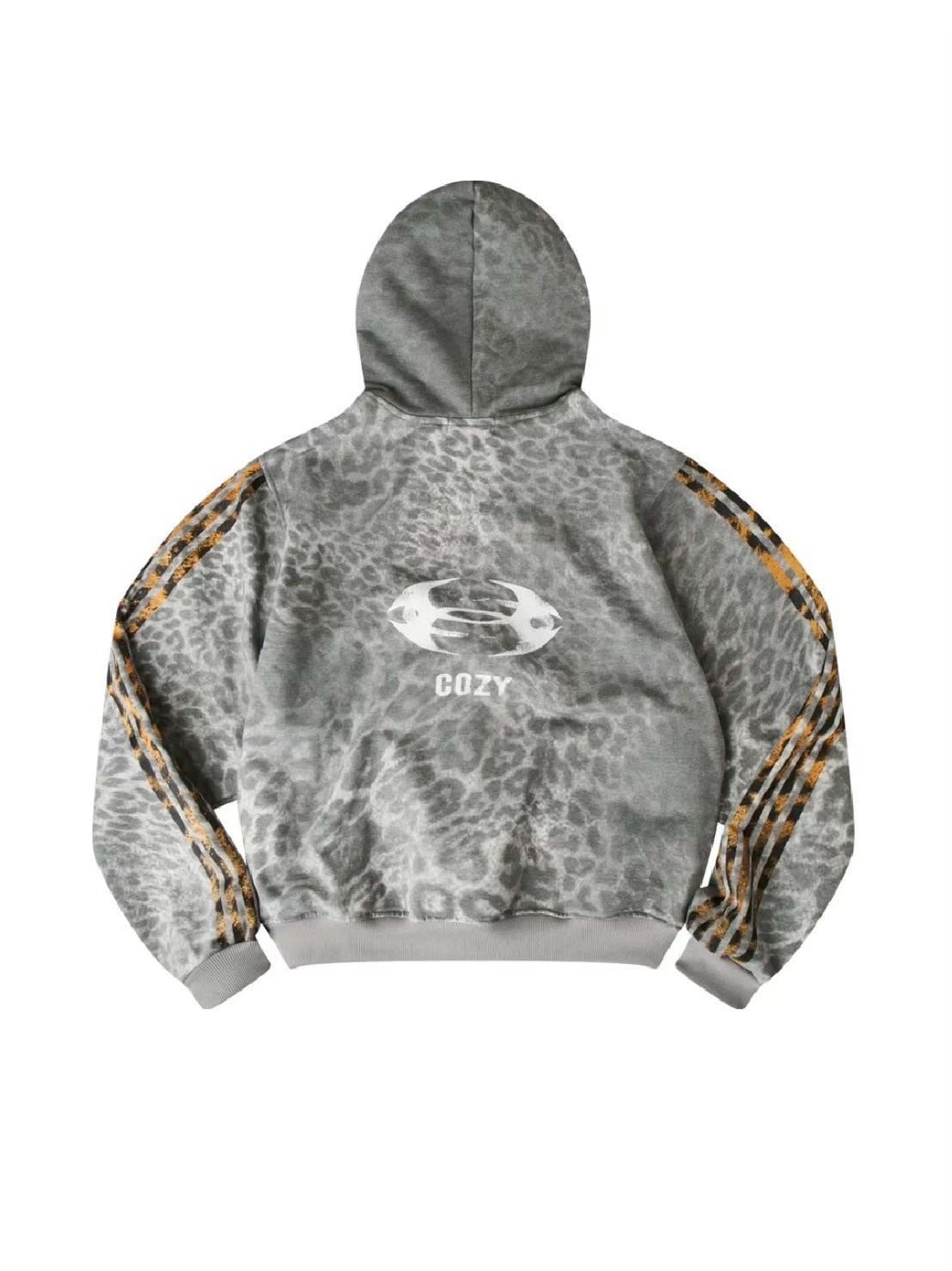 【Cozy world Wide】"25 LEOPARD" ROYAL ZIP HOODIE / 【コージーワールドワイド】レオパードラインジップパーカー
