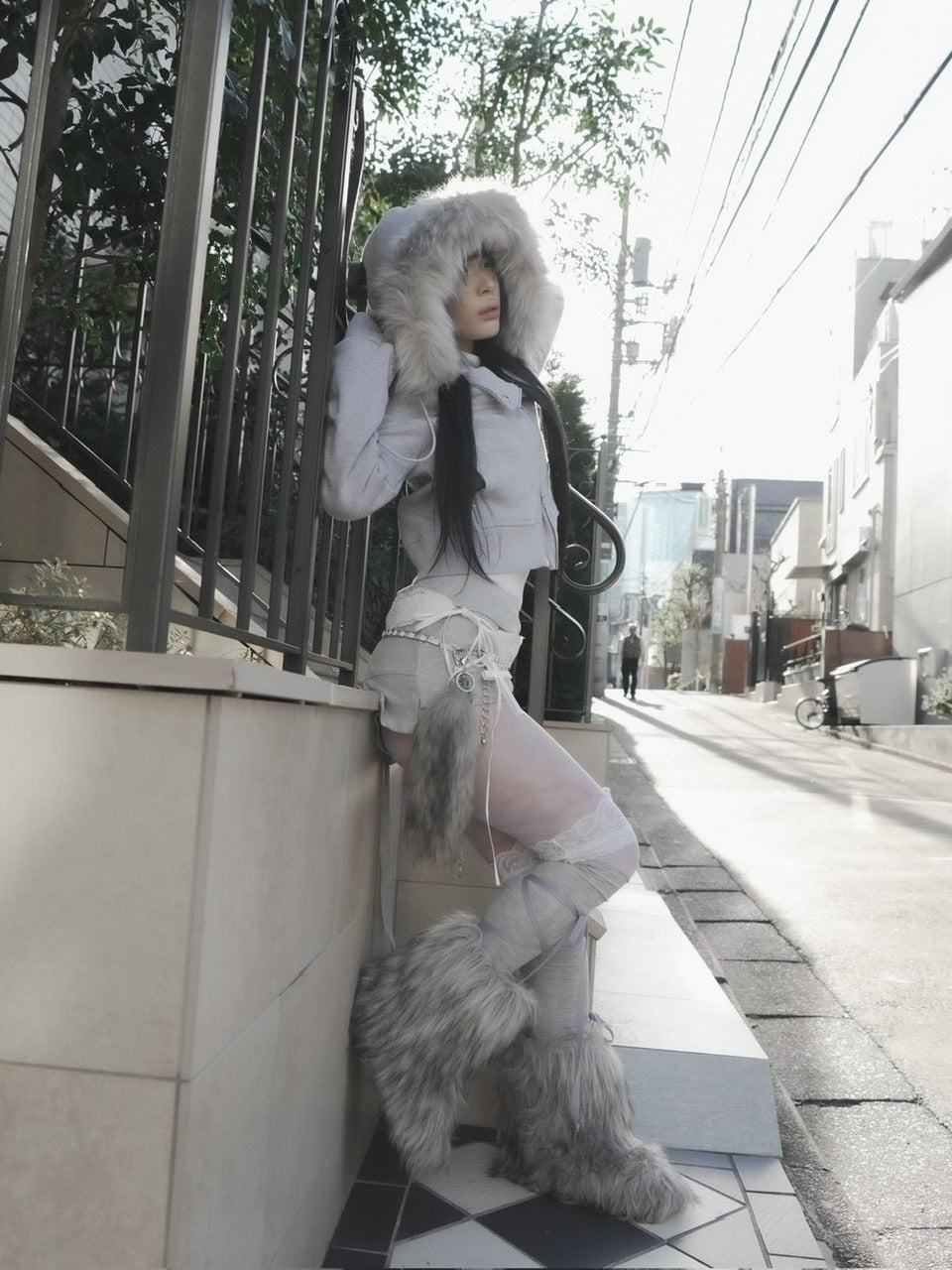 12/20 20:00発売【NOT KNOWING】RIDER FUR HOOD ZIP UP /【ノットノーイング】ライダーファーフードジップアップスウェット