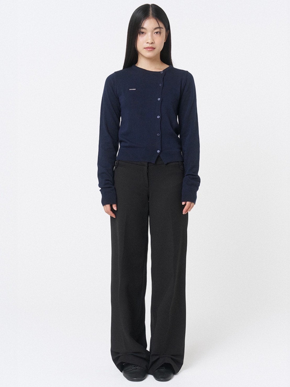 【Miseki seoul】Unbalanced knit cardigan