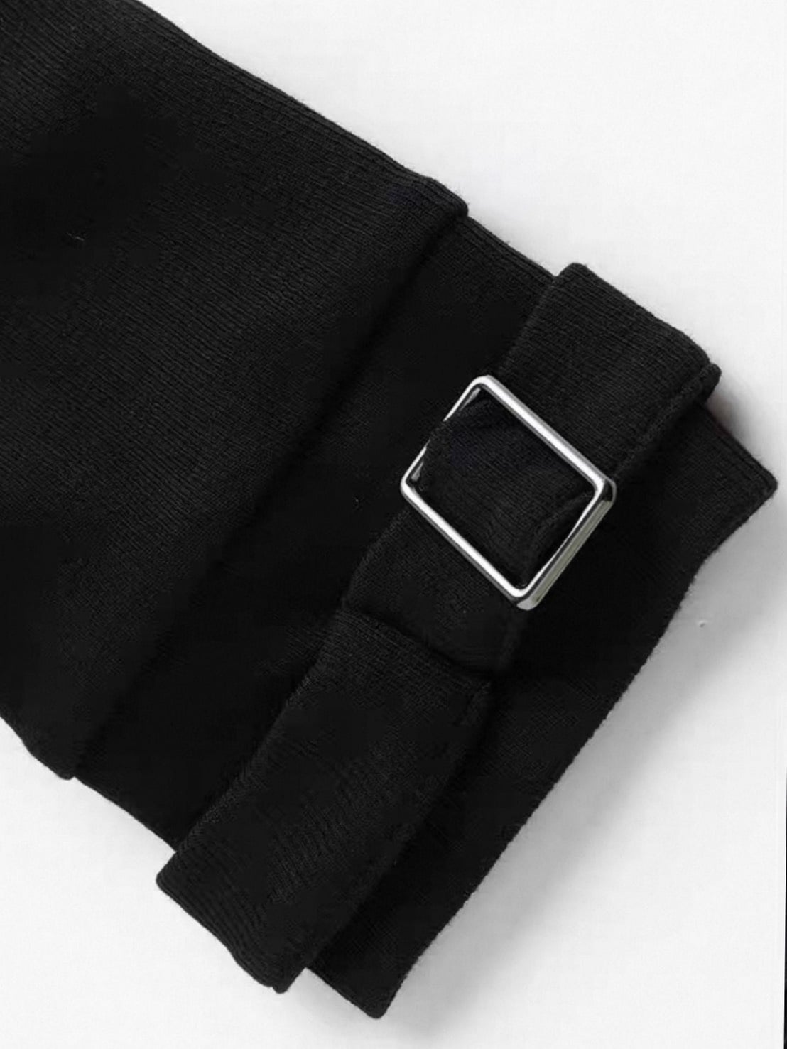 【Cest Nous】Black Cowl Neck Dress / 【セヌー】ハイネックアシンメトリーフリルワンピース