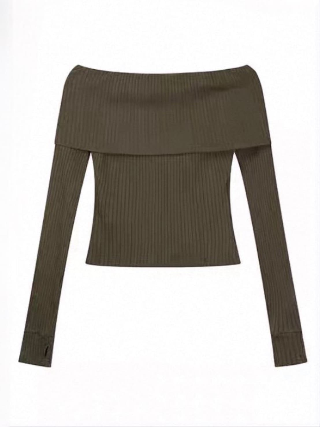 【Cest Nous】Off Shoulder Print Top / 【セヌー】オフショルダープリント長袖トップス