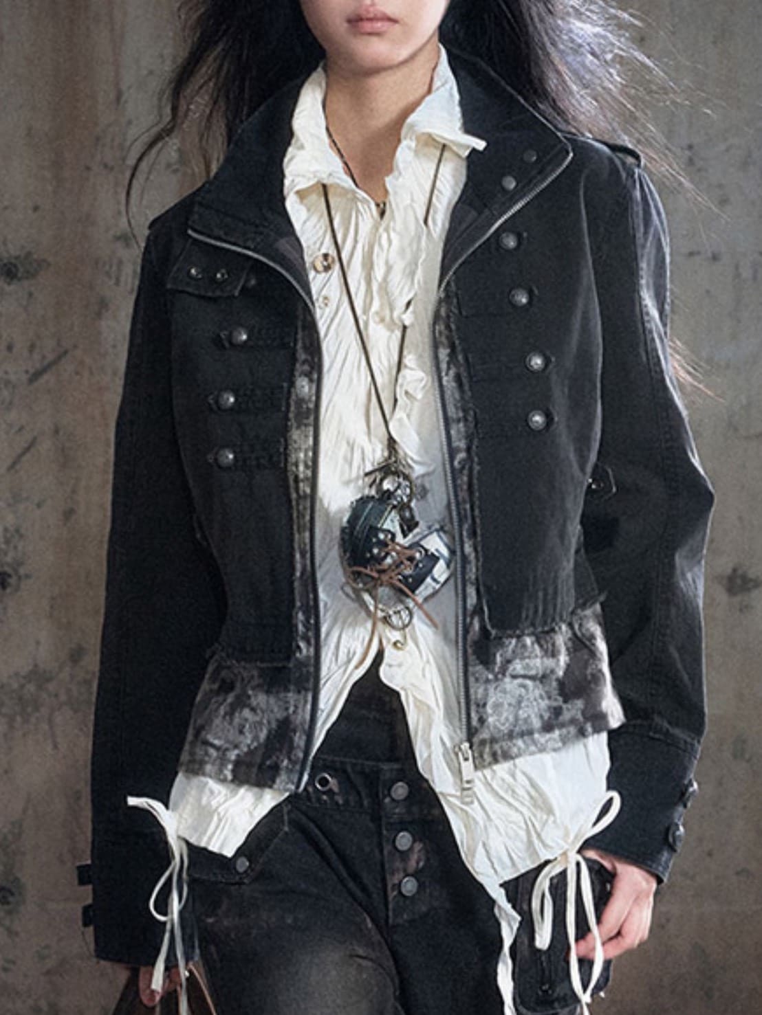 【Cest Nous】Broken Heart Necklace / 【セヌー】ハートレースアップネックレス