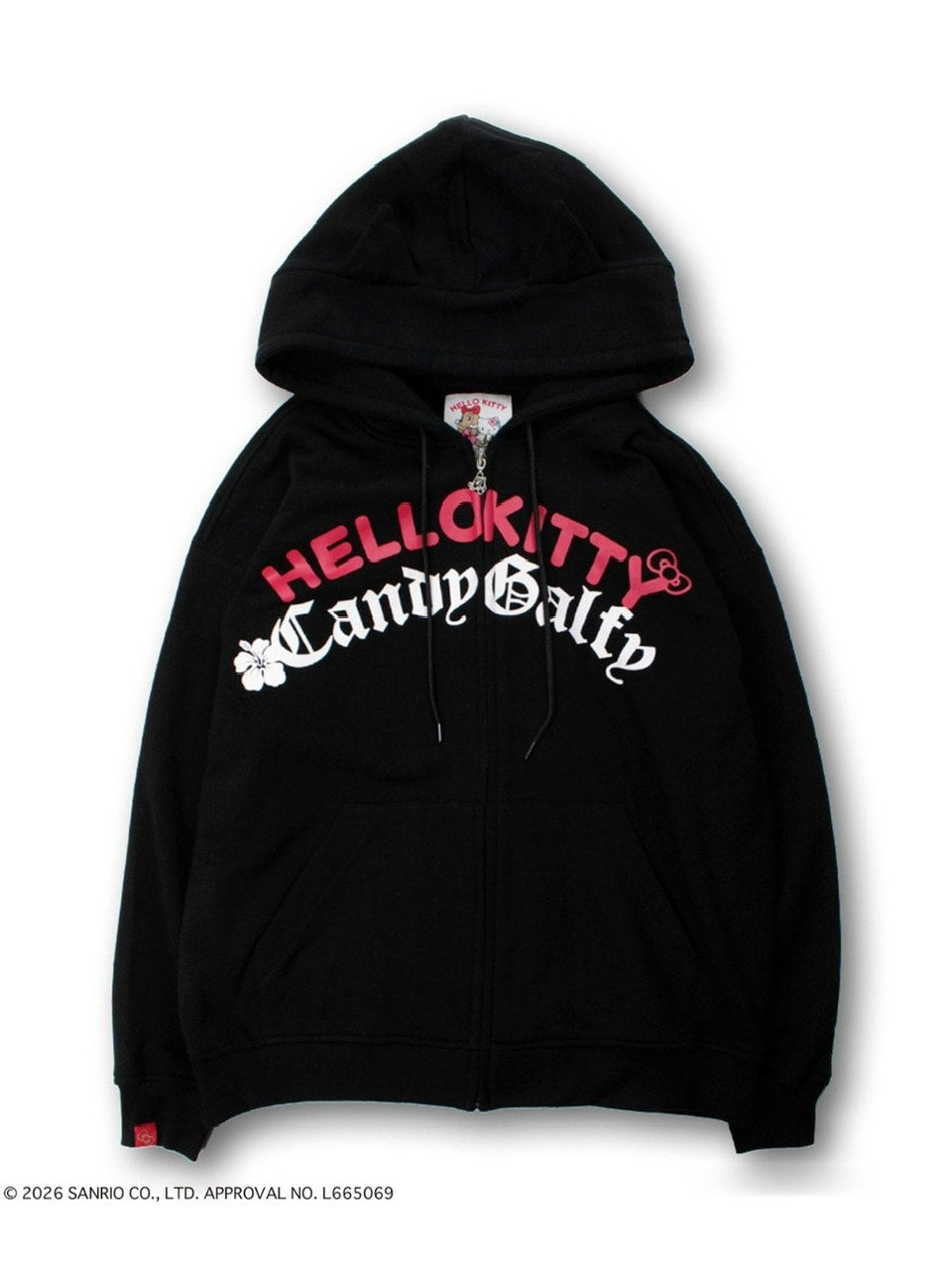 【GALFY×KITTY】仲子パーカー / 【ガルフィー×キティー】キティ猫耳ジップアップパーカー